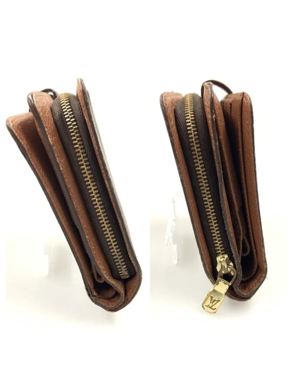 Louis Vuitton Monogram Porte Papier Zip Bifold Wallet Brown